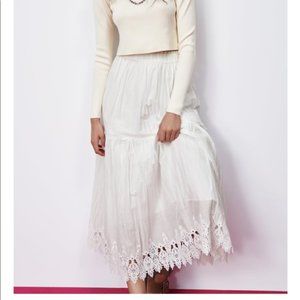 White long boho Zara white skirt